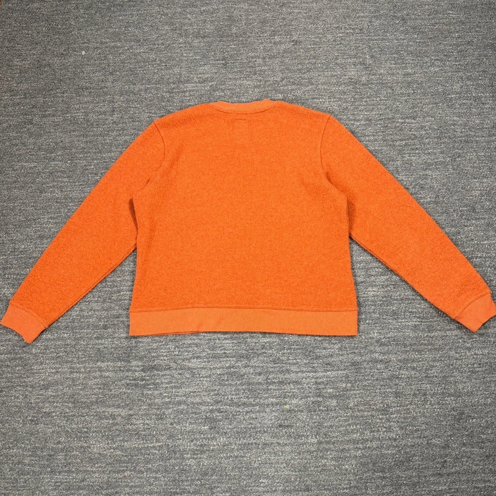 Topo Designs Global Wool Sweater Women Large Long Sleeve Orange Crew Pullover - Picture 3 of 10